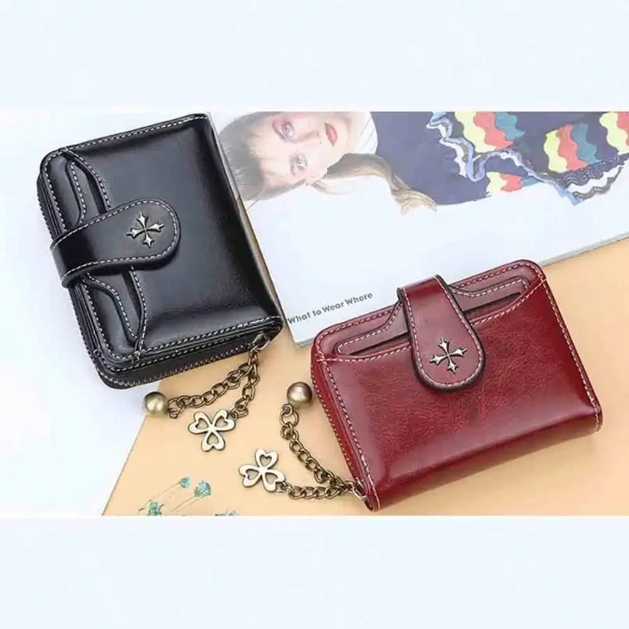 Women Wallets and Purses PU Leather Money Bag Female Short Hasp Purse Small Coin Card Holders Blue Red Clutch New Women Wallet - Image 5